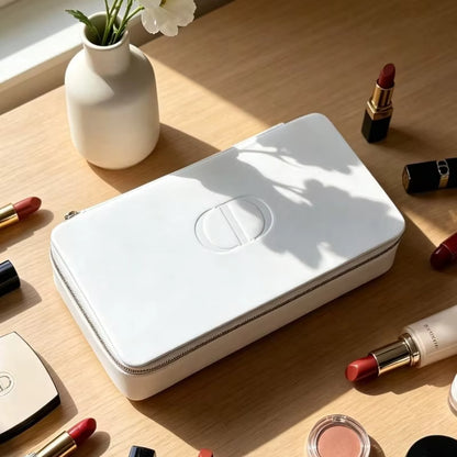 Dior’s Bag White Cosmetic Bag Classic CD Logo Portable Waterproof Makeup Storage Pouch Fashion Beauty Organizer For Women Luxury