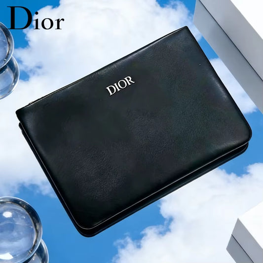 Dior’s Bag Unique Black Leather Handbag With Brand Logo Luxury Style Elegant Avant-Garde Matching For Daily Fashion Dinner Outin