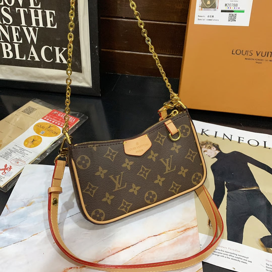 Louis Vuitton Monogram Pochette Brown 20Cm, Designer Handbags, Womens Purse, luxury bags