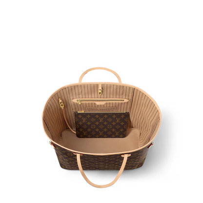 Louis Vuitton Neverfull GM Tote Bag Monogram Canvas Beige 39cm M46978, Designer Handbags, Womens Purse, luxury bags